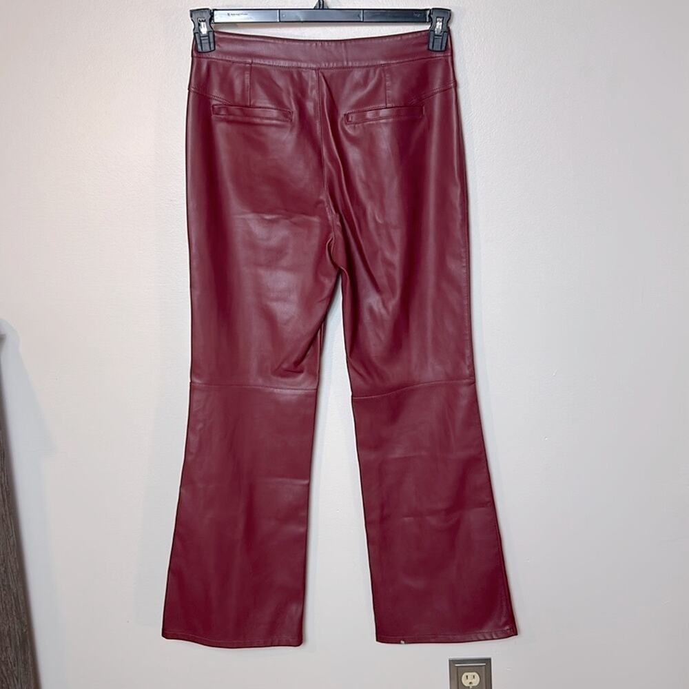 Free People We The Free Uptown burgundy faux bootcut leather pants - Picture 5 of 11